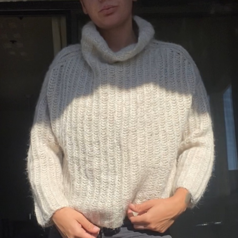 Free people cable knit alpaca sweater cream - Picture 8 of 8